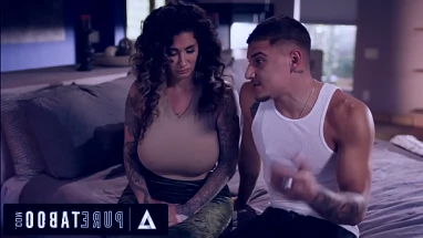 Tattooed Milf Finds Solace In Defiant Stepson's Big Dick