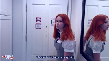 cute young redhead get her face fucked